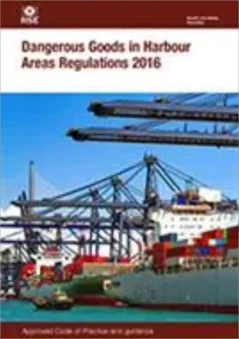Dangerous goods in harbour areas regulations 2016, L155